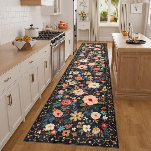 3x14 Washable Runner Rug (Black / 3' x 14' (Rectangular))