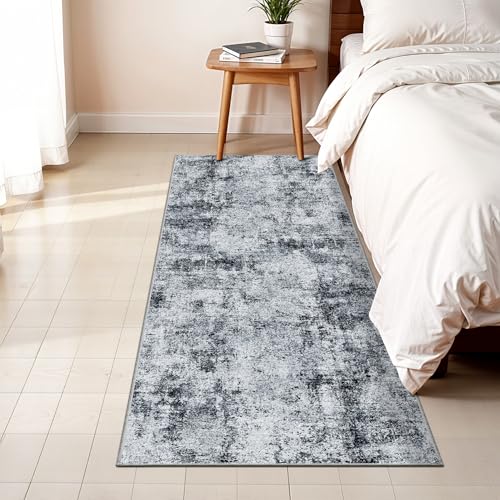 2x5 Washable Runner Rug for Hallway (Black/Grey / 2' x 5' (Rectangular))