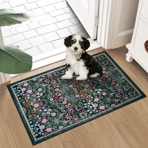 2x3 Small Entryway Rug (Dark Green / 2' x 3' (Rectangular))