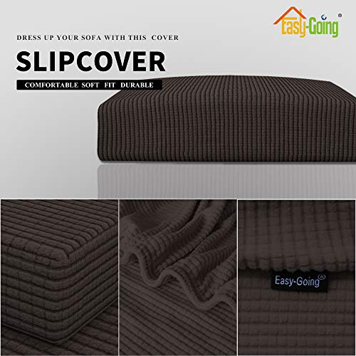 Stretch Cushion CoverSofa Cushion Furniture Protector Sofa Seat Sofa slipcover Sofa Cover Soft Flexibility with Elastic Bottom (X Large / Chocolate)