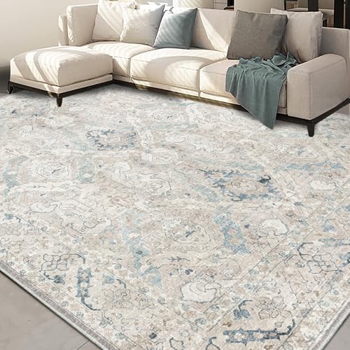 8x10 Area Rugs for Living Room (Warm Grey/Blue / 8' x 10' (Rectangular))