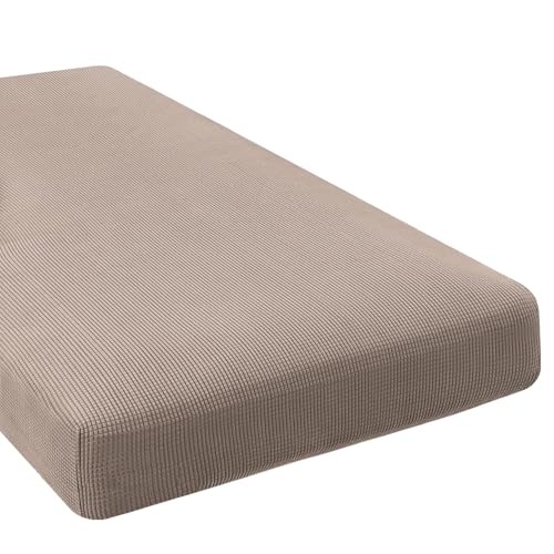 Super Stretch Individual Chaise Cover Sectional Couch Covers for L Shaped Sofa Both Left (Sand / Chaise Cover Large)