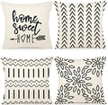 Pillow Covers 18x18 Set of 4 (Cream White / 18" x 18" (Pack of 4))