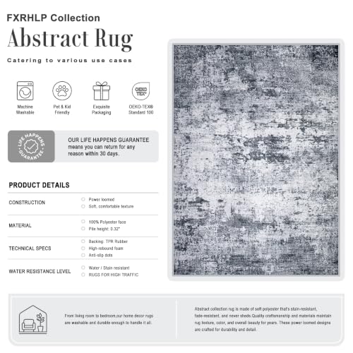 8x10 Area Rug Living Room Rug (Grey / 8' x 10' (Rectangular))