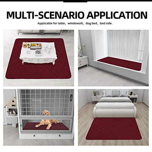 Sectional Couch Covers for Dogs L Shape Sofa Cover Reversible Sofa Slipcover Chaise Lounge Cover Furniture Protector Cover for Pets Dog Cat (42" x 52" / Christmas Red/Christmas Red)