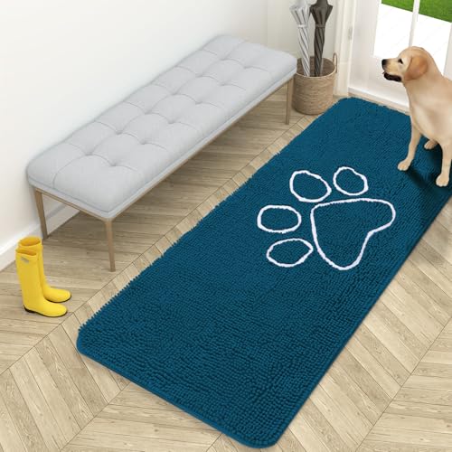 Dog Door Mat for Muddy Paws 59x24 (Atlantic Blue / 59" X 24")