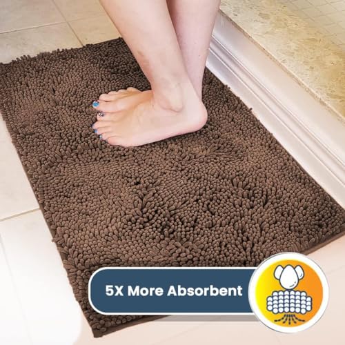Super Water Absorbent Door Mat Indoor (Chocolate Brown / 36" x 60")