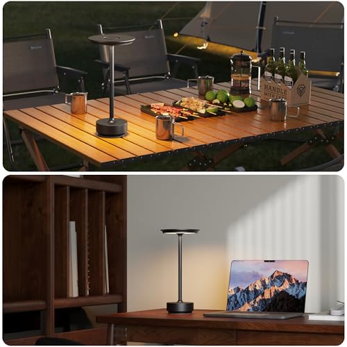 1 Pack Rechargeable Table Lamps Cordless (Black-1)