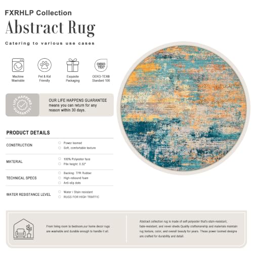 Round Area Rug Living Room (Rosy Haze / 6' (Round))