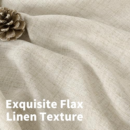 Linen Curtains 63 Inch Length for Living Room (Linen / 42"W x 63"L (Pack of 2))