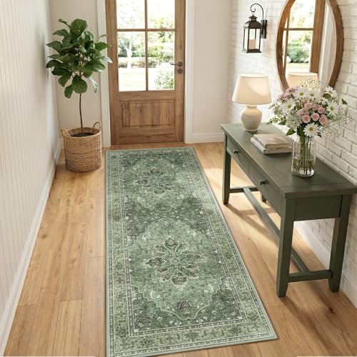 Washable Area Rug (Green/Dark Green/Gray / 3' x 6' (Rectangular))