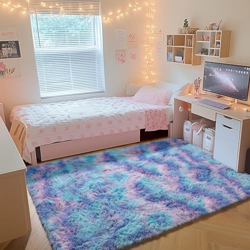 Rainbow Rugs for Girls Bedroom (Rainbow / 5' x 8' (Rectangular))