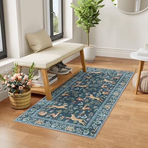 2x4 Rug for Entryway (Blue (Animal) / 2' x 4' (Rectangular))