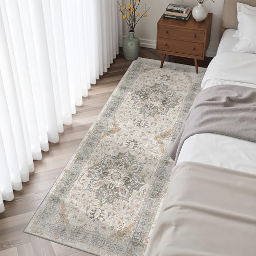 Washable Runner Rug 2x6 Runners for Hallways Soft (Light Taupe Brown / 2' x 6' (Runner))