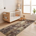 2x6 Brown Rug Runners for Hallways Kitchen Runner Rug Non Slip Washable Coffee Long Runner Rugs with Rubber Backing Soft Abstract Carpet Runner for Bedroom (Brown / 2' x 6' (Runner))