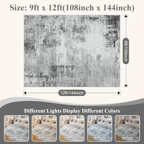 9x12 Area Rug (Black Gray / 9' x 12' (Rectangular))
