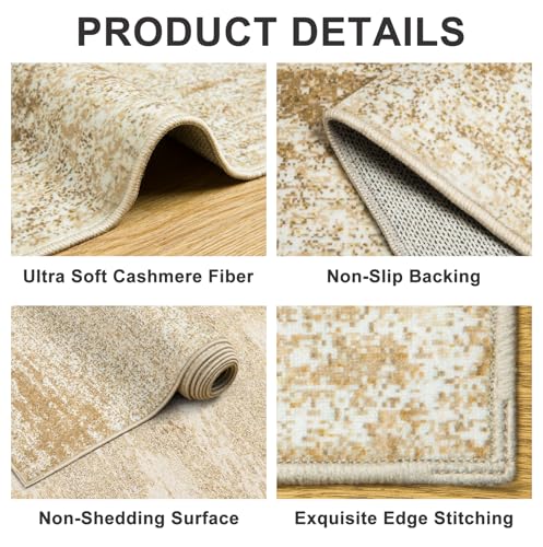 Area Rug Living Room (Beige / 4' x 6' (Rectangular))