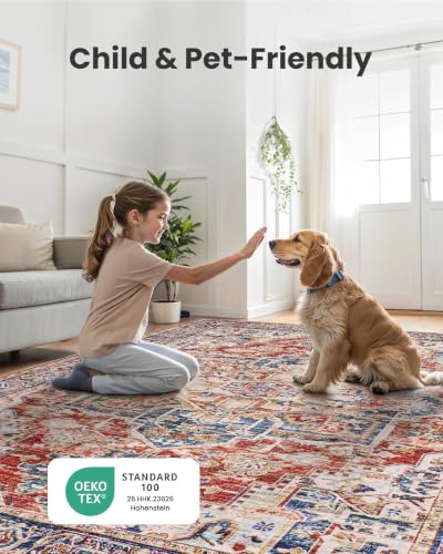 Amada 2x6 Washable Runner Rug for Kitchen & Entryway (2' x 6' (Runner) / Red)
