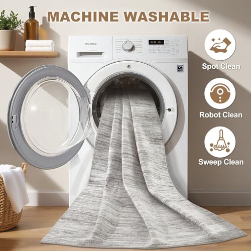 Boho 8x10 Area Rug Living Room Rugs Machine Washable Grey (A-grey / 8' x 10' (Rectangular))