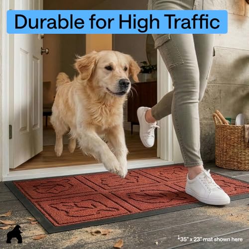 WeatherMAX Door Mat (Burgundy Leaves / 35" x 23")