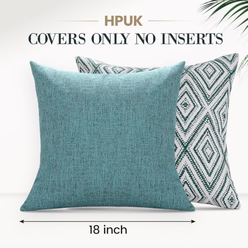 Throw Pillow Covers 18x18 (Aqua / 18" x 18" (Pack of 4))