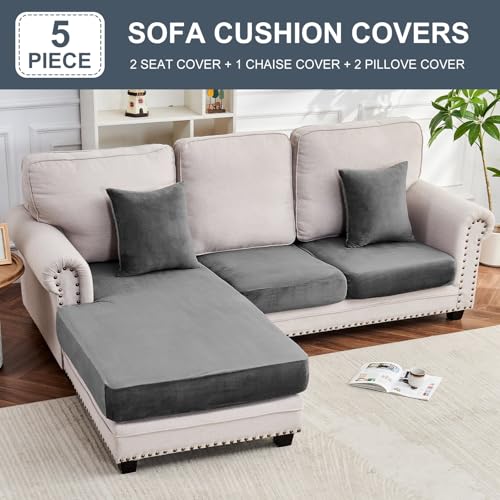 Couch Cover 3 (Grey / 2 Seater + Chaise)