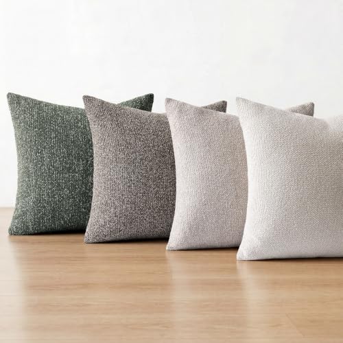 Textured Woven Throw Pillow Covers 22x22 Set of 2 Brown (Brown / 22" x 22" (Pack of 2))