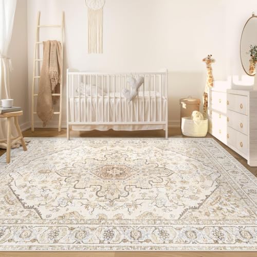 Area Rugs 6x9 Vintage Rug (Light Beige Brown / 6' X 9' (Rectangular))