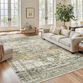 6x9 Area Rug for Living Room Washable Rugs Non (Olive Beige / 6' x 9' (Rectangular))