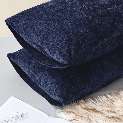 Decorative Standard Throw Pillow Covers 26 X 20 Inches Navy Blue (26" x 20" (Pack of 2) / Navy Blue)