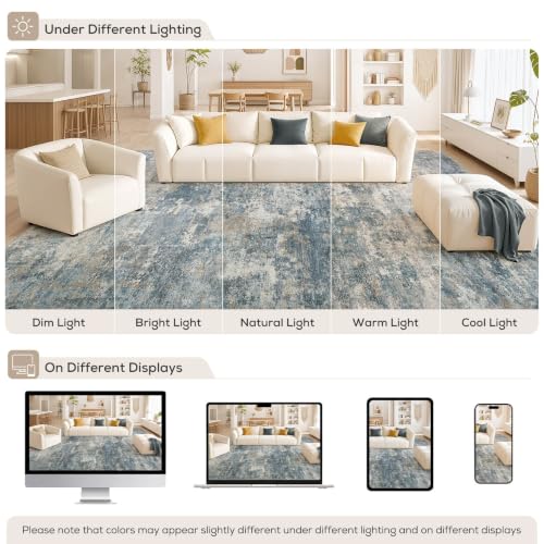 8x10 Area Rugs Living Room (Blue / 8' X 10' (Rectangular))