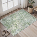2x3 Abstract Washable Rugs for Kitchen (Green/Ivory / 2' x 3' (Rectangular))