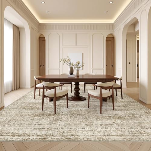 8x10 Area Rugs for Living Room (Brown/Ivory / 8' x 10' (Rectangular))