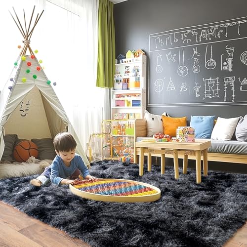 8x10 Rug for Living Room (Dark Grey / 8' x 10' (Rectangular))