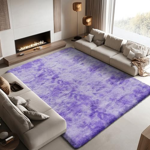 Area Rugs 10x14 for Living Room (Purple Starry / 10' x 14' (Rectangular))