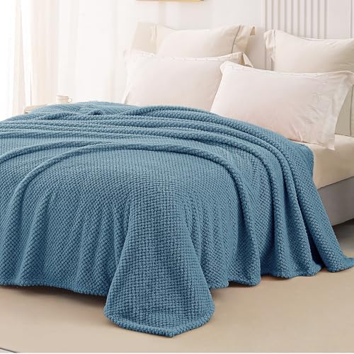 Soft Fleece King Size Bed Blanket (Slate Blue / King(90x104 In))