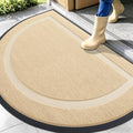 Half Circle Front Door Mat Outside 47x32 All (Beige / 47" x 32")