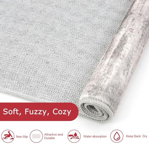 Modern Kitchen Runner Rug 2x6 Washable Rug Runner Grey Beige (Grey Beige Brown / 2' x 6' (Runner))