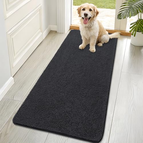 Dog Door Mat for Muddy Paws 70x32 (Dark Grey / 70" X 32")