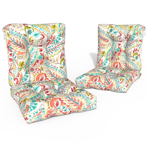 Outdoor Seat Chair Cushions (42"x21"x4" / Pretty Paisley)