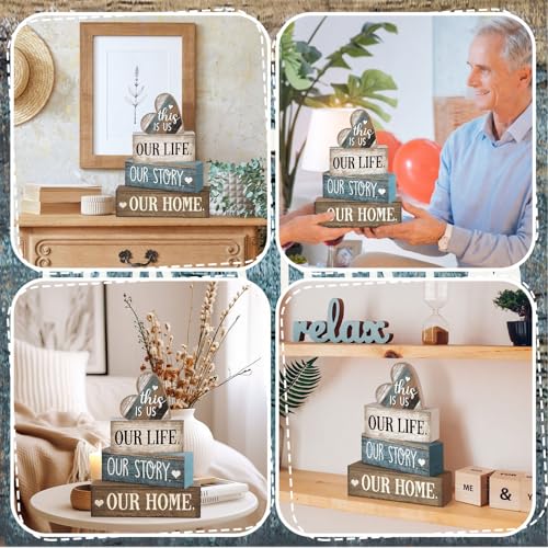 4 Pcs Farmhouse Table Decoration (Vintage Heart)