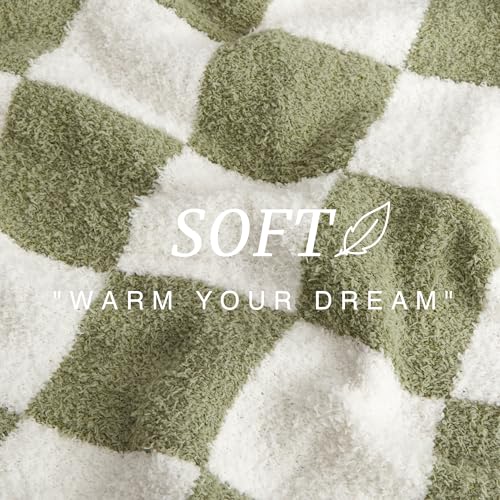Checkered Throw Blanket (Sage Green#checkered / Throw)