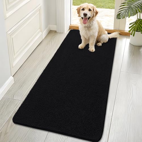 Dog Door Mat for Muddy Paws 70x32 (Black / 70" X 32")