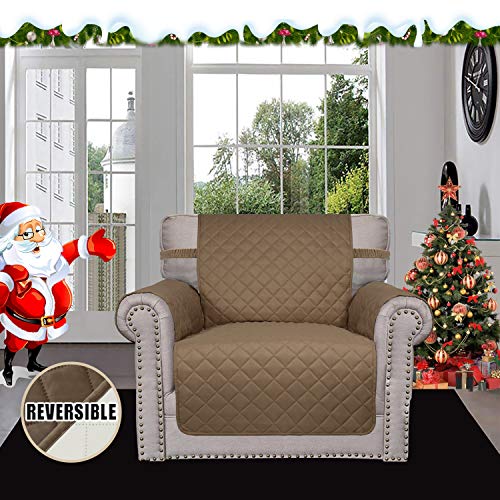 Reversible Couch Cover (Camel/Ivory / Small Chair)