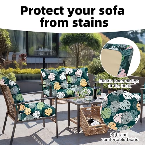 8Pcs Outdoor Cushion Covers (Green Charm. / 8PCS)