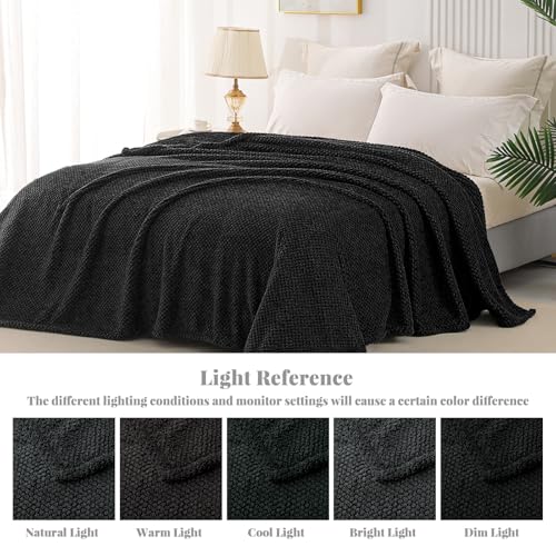 Soft Fleece Queen Size Bed Blanket (Black / Queen(90x90 In))