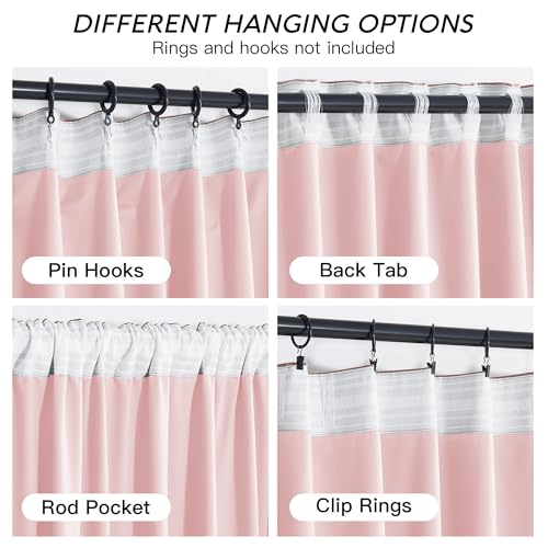 Baby Pink Velvet Curtains for Girls Bedroom Nursery 90 inches (Pink / 52"W x 90"L (Pack of 2))