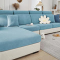 Sofa Covers Couch Covers for Sofa Pet Friendly Couch Cushion Covers Universal Sofa Covers Washable Stretch Slipcovers for Sectional Sofa (Texture Sea Blue / Back Cover L)