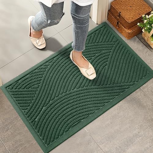 Sturdy Front Door Mat (Green / 2' x 3' (Rectangular))