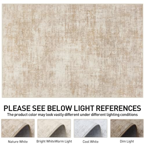 4x6 Area Rugs for Living Room (Beige / 4' x 6' (Rectangular))